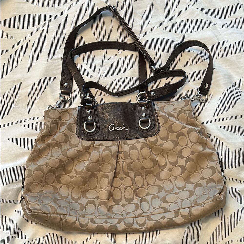 Coach Tan Signature Tote Bag